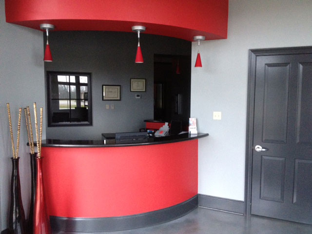 view of the front desk
