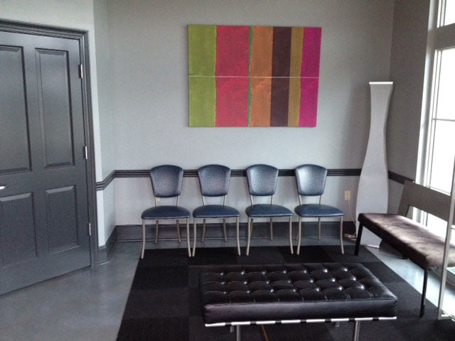 waiting area with modern art
