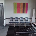 waiting area with modern art