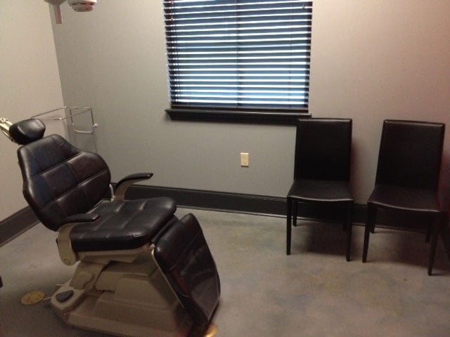 black dental chair